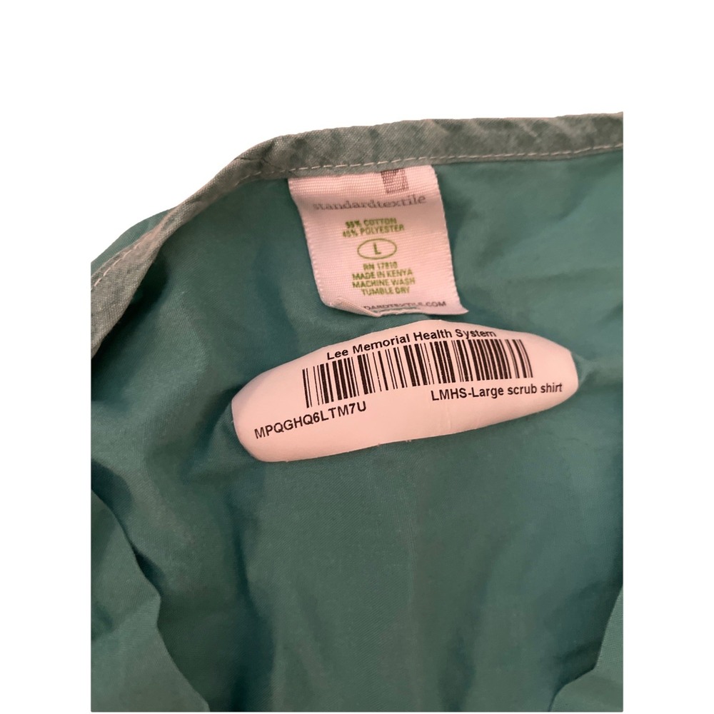 Set Of Size Large Women's Scrubs Blue, Teal, And Black; 6 Bottoms and 7 Tops - Picture 6 of 8